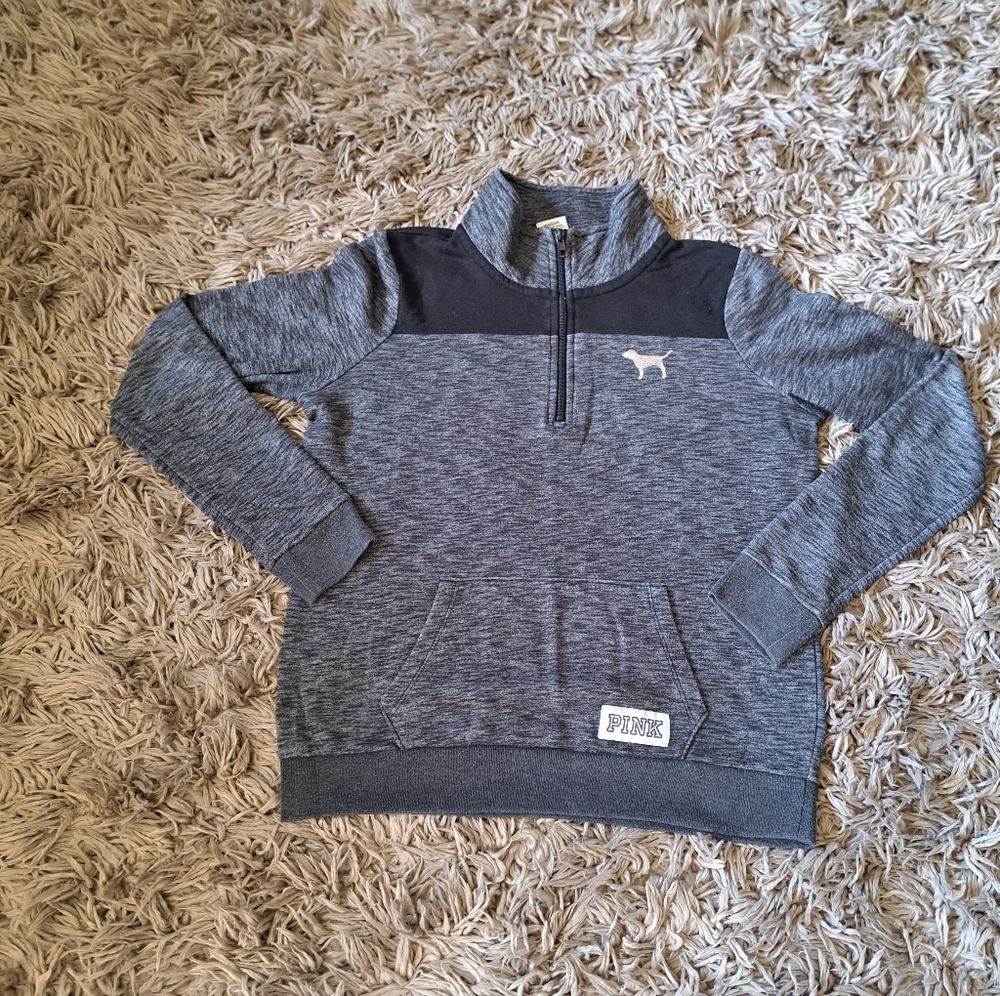 Victoria's Secret PINK Quarter Zip-up Sweatshirt. Size Small.